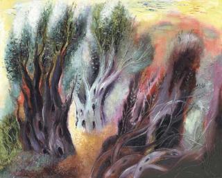 Reuven Rubin - Old Olive Trees