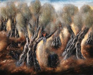 Reuven Rubin - Olive Picking