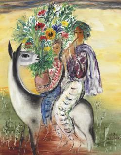 Reuven Rubin - Riders with Bouquet
