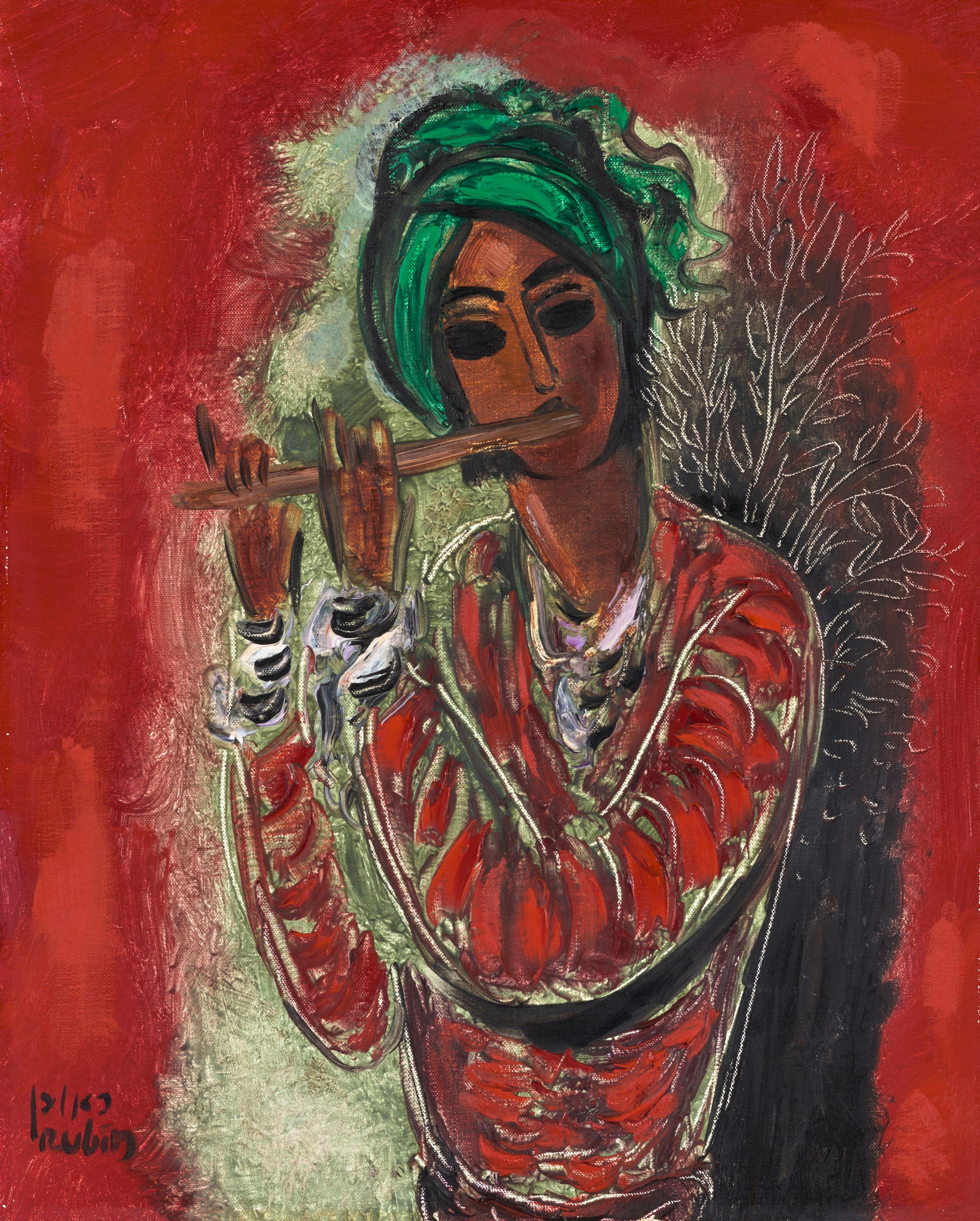 Reuven Rubin - The Flute Player
