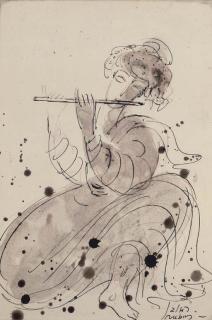 Reuven Rubin - The Flutist