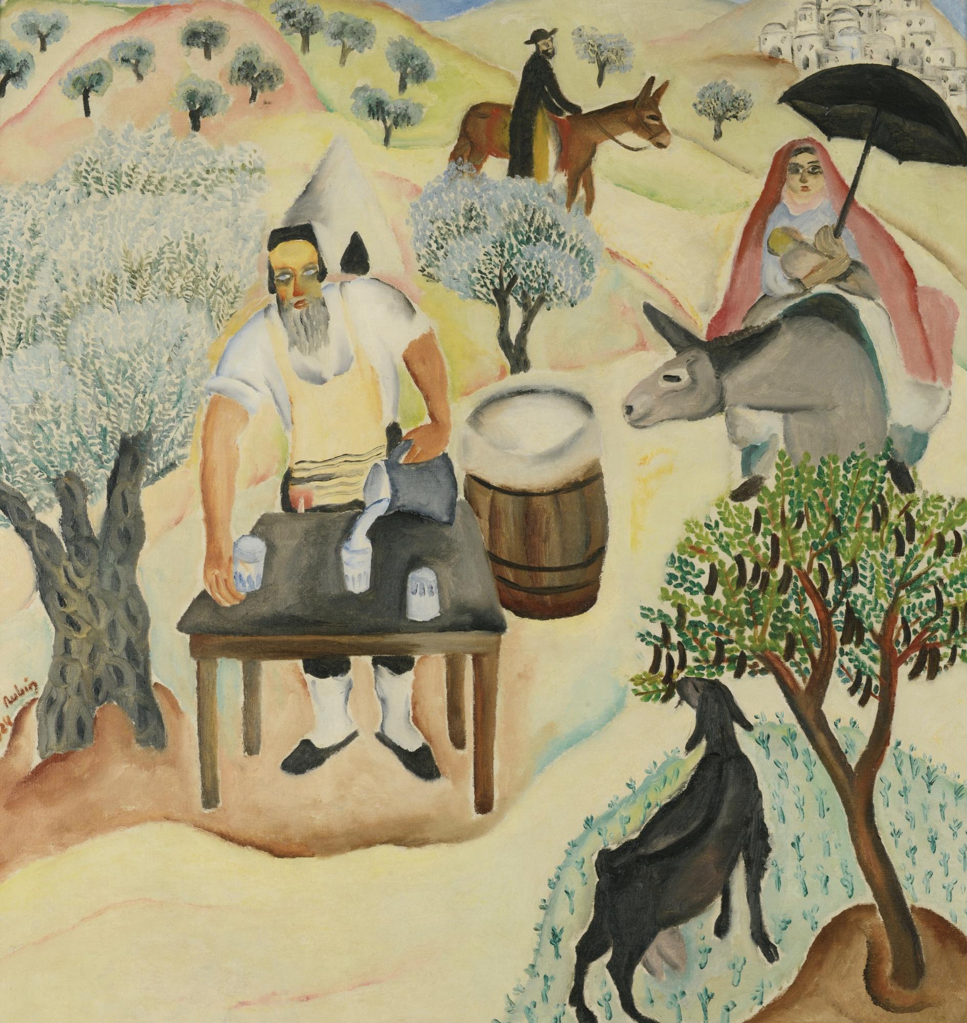 Reuven Rubin - The Road To Meron