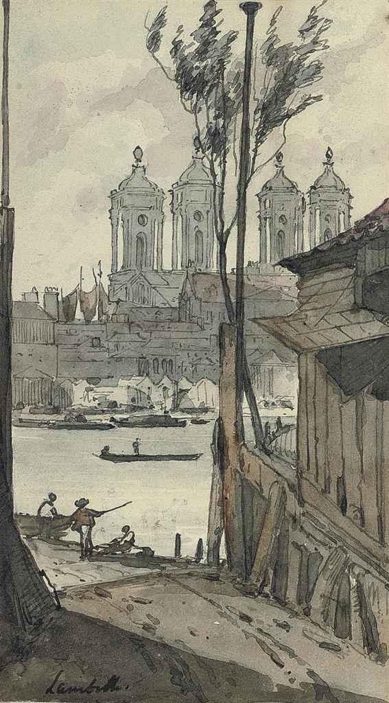 Rev. Hon. Charles Francis Annesley - View of St John\'s, Smith Square from Lambeth, London