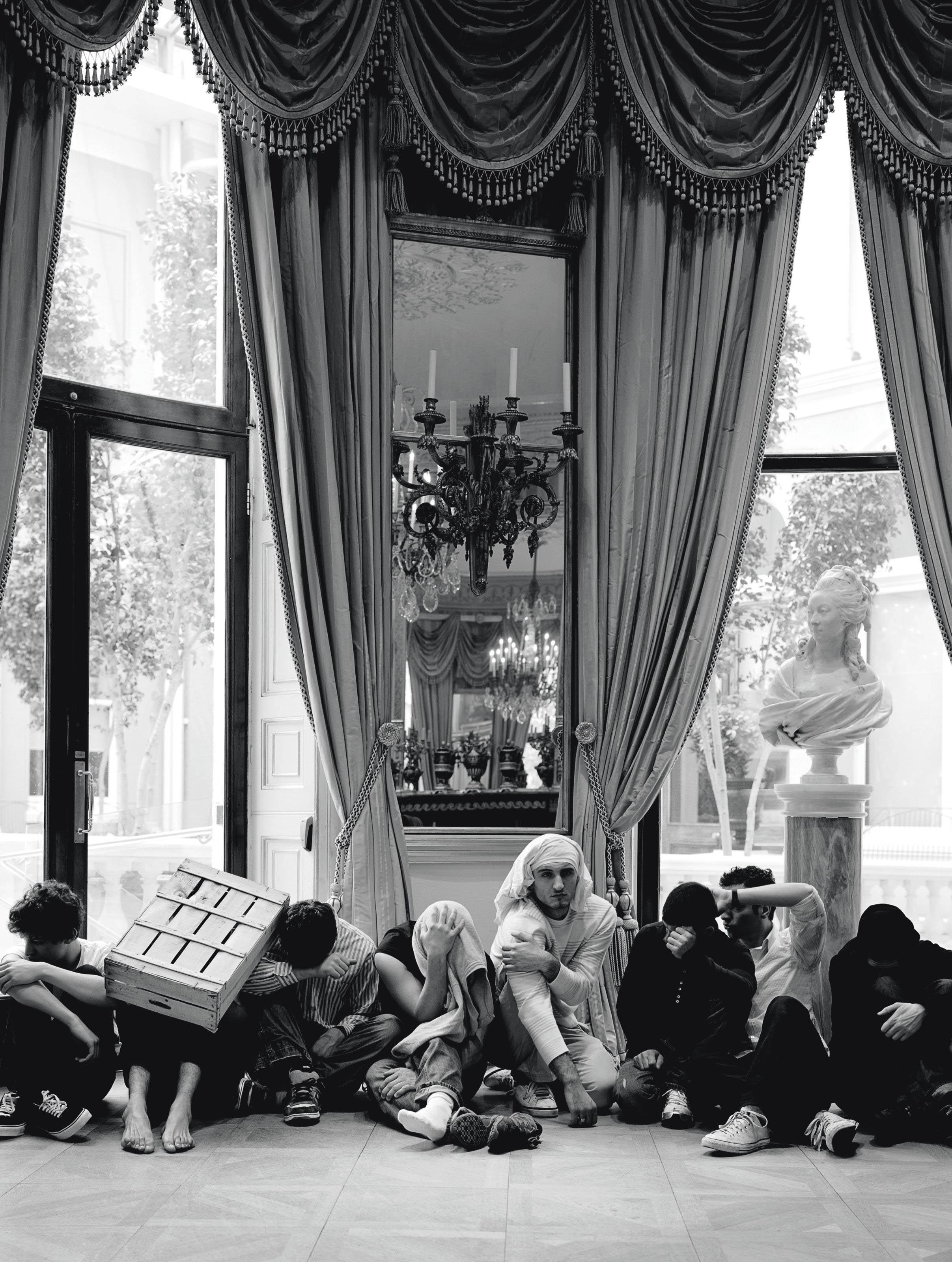 Reza Aramesh - Action 42. Fatah Loyalists at the Erez Crossing in northern Gaza flee the Hamas-run territory for the West Bank. June 2007.