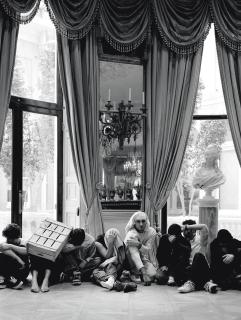 Reza Aramesh - Action 42. Fatah Loyalists at the Erez Crossing in northern Gaza flee the Hamas-run territory for the West Bank. June 2007.