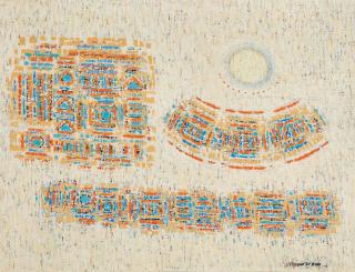 Rhee Seundja - La Lune De 15 Octobre 1963(Painted In 1963)