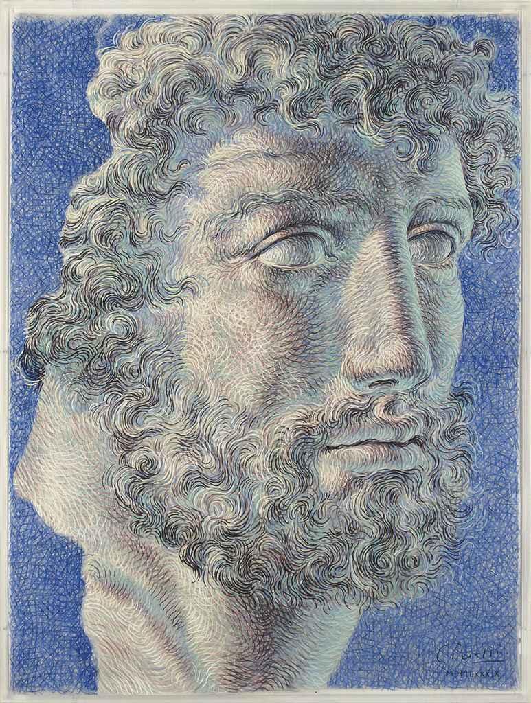 Ricardo Cinalli - Head of a bearded man