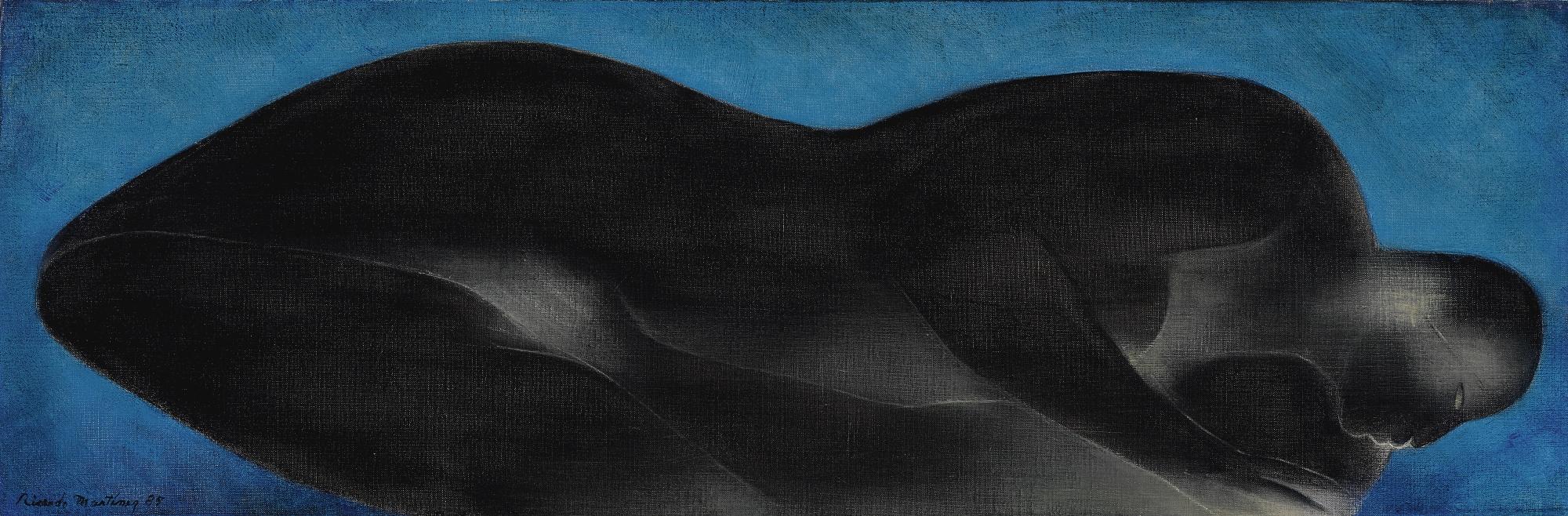 Ricardo Martínez - Mujer Sobre Fondo Azul