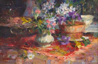 Richard Alan Schmid - Mountain Laurel, Iris And Daffodils
