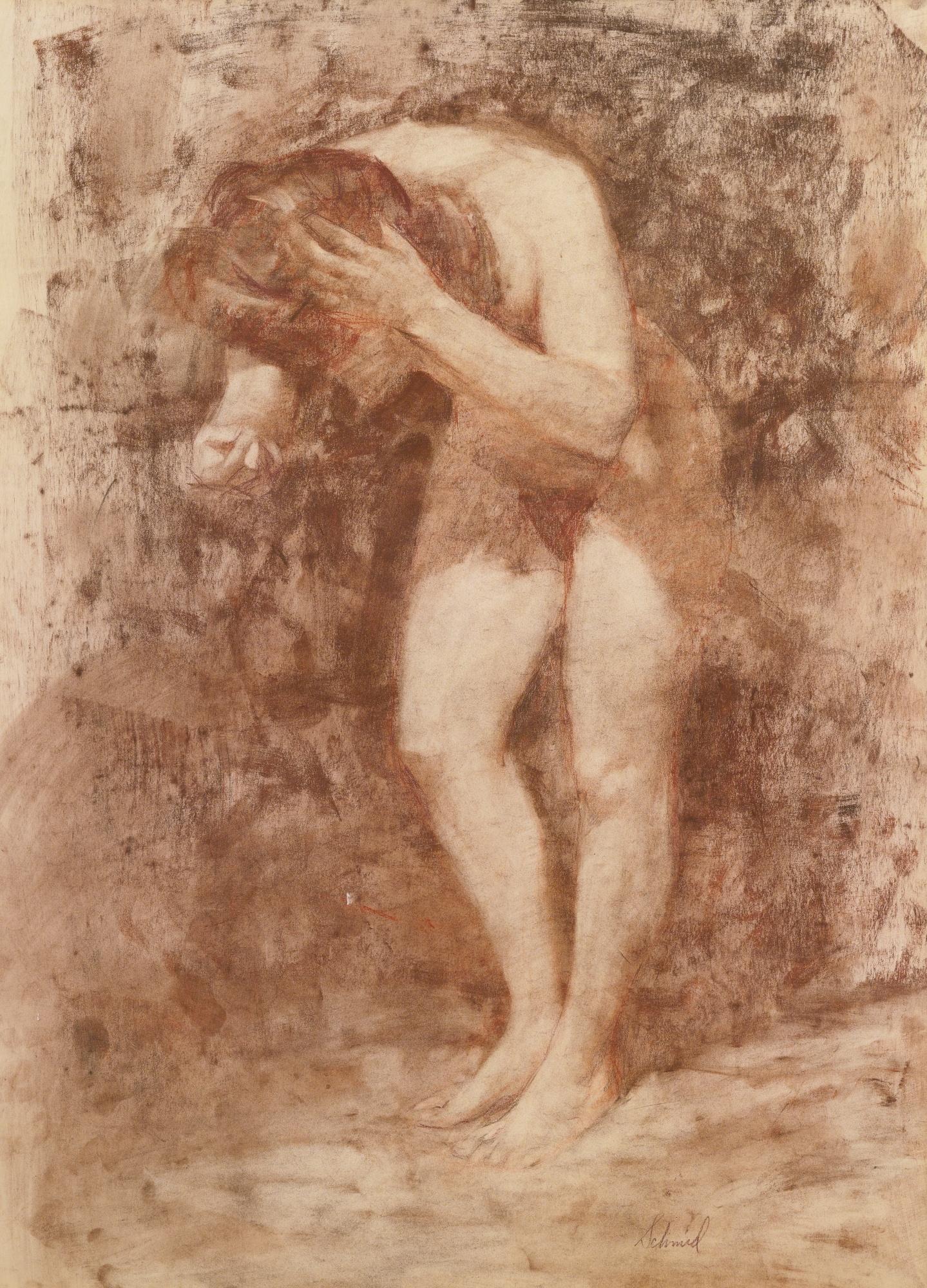 Richard Alan Schmid - Nude Washing Her Hair
