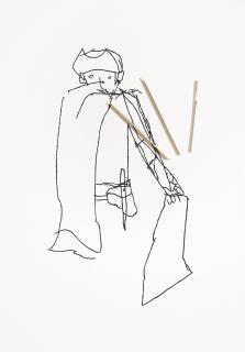 Richard Aldrich - Figure w/ cape revealing Hamlet