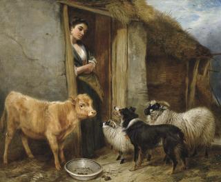 Richard Ansdell, R.A. - The shepherd\'s home