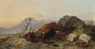 Richard Ansdell, R.A. - The sleeping Monarch