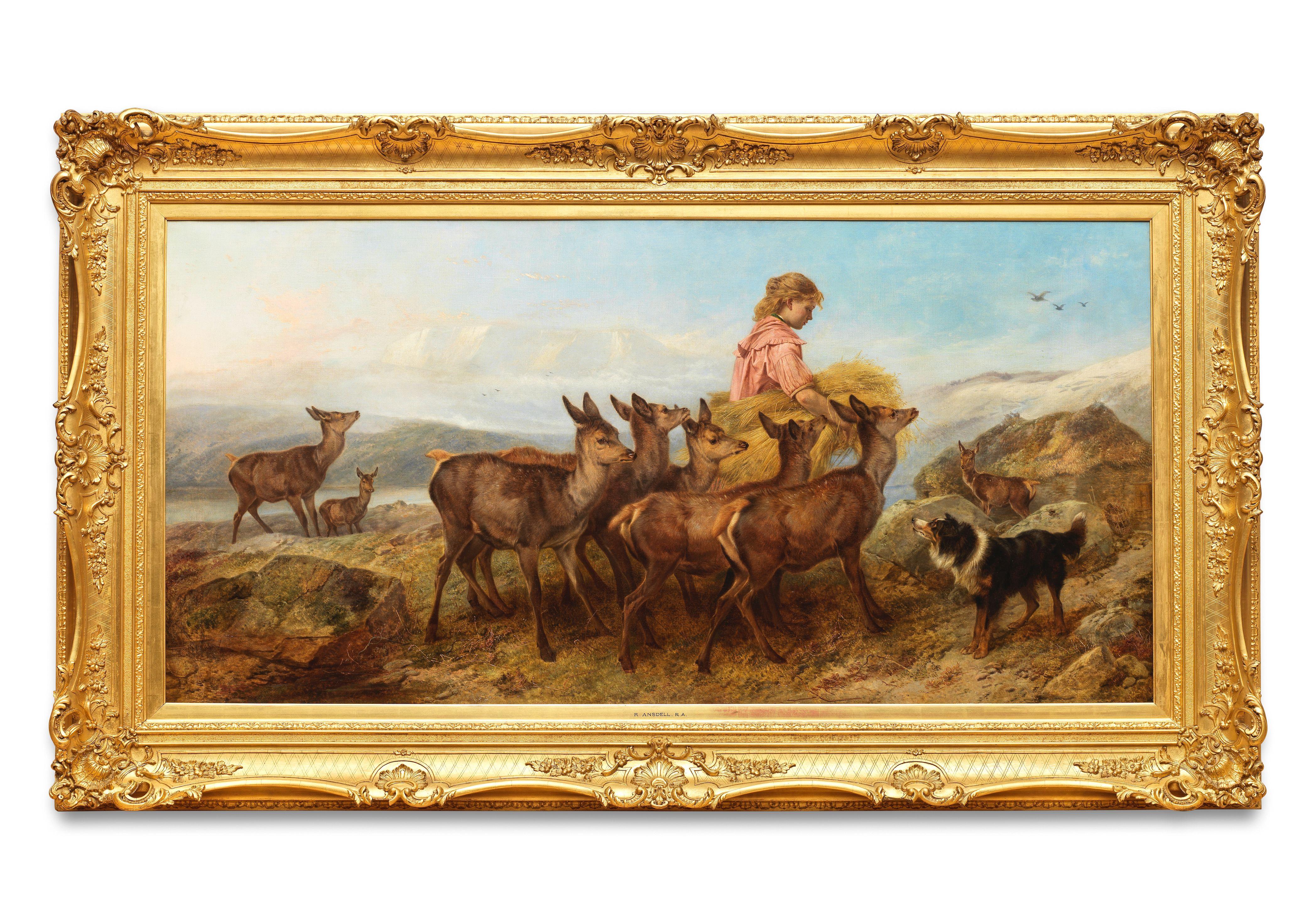 Richard Ansdell, RA - The Forester\'s Pets