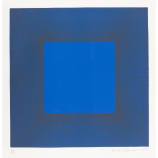Richard Anuszkiewicz - Blue with Black, from Midnight Suite