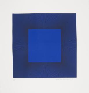 Richard Anuszkiewicz - Blue with Black, from Midnight Suite