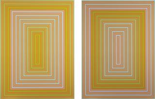 Richard Anuszkiewicz - Dawn - Cool Rectangle; Dawn - Warm Rectangle