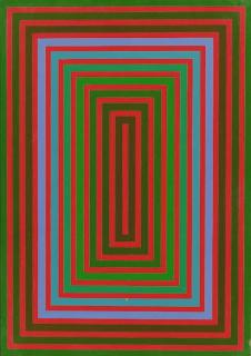 Richard Anuszkiewicz - Deep Red - Warm Center and Deep Red - Cool Center