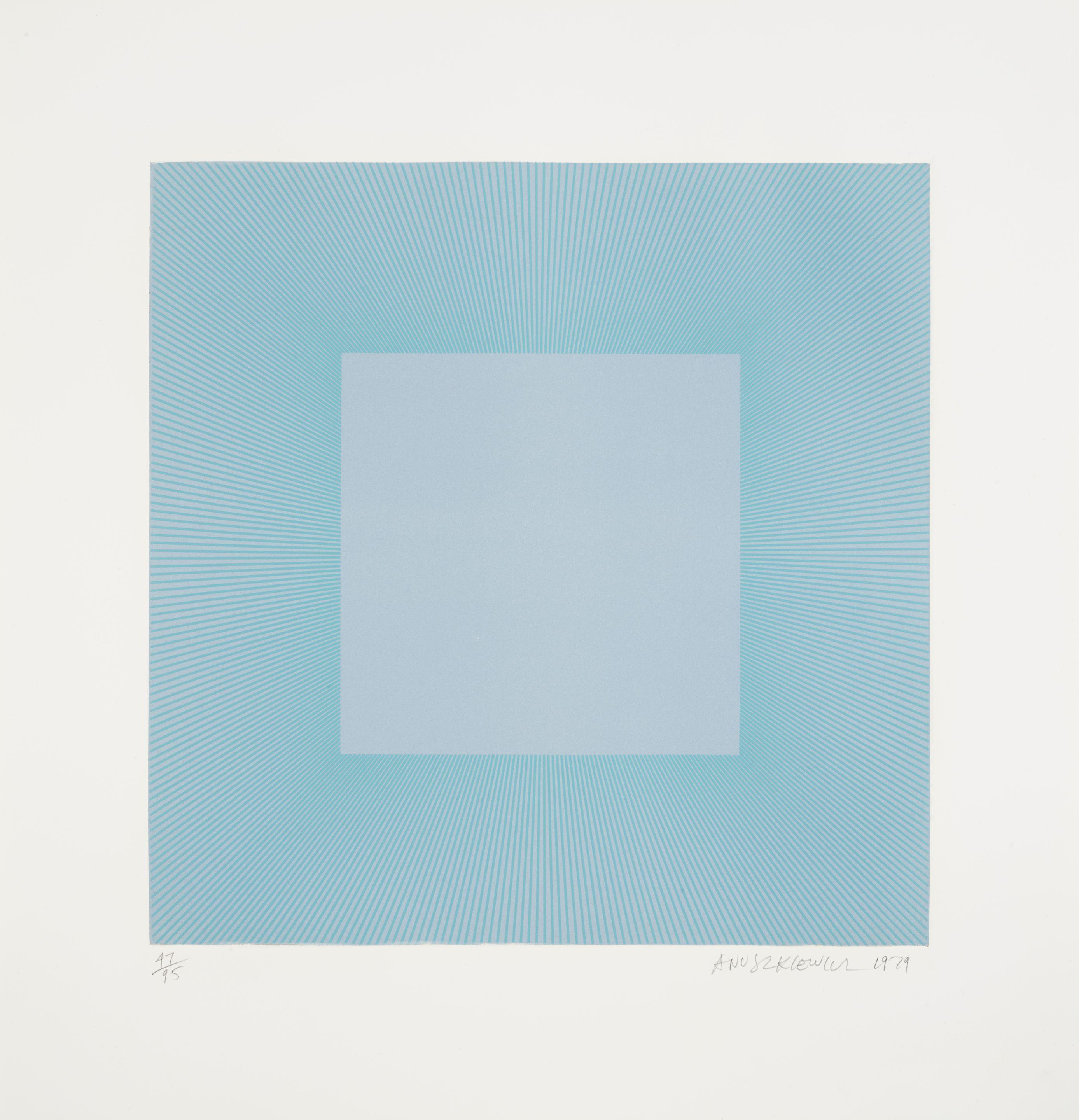 Richard Anuszkiewicz - Light Blue with Blue, from Winter Suite