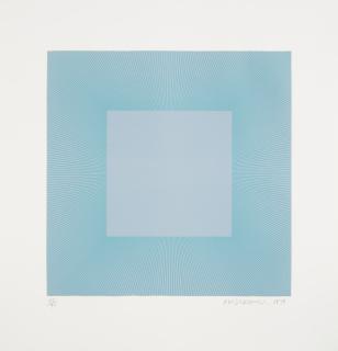 Richard Anuszkiewicz - Light Blue with Blue, from Winter Suite
