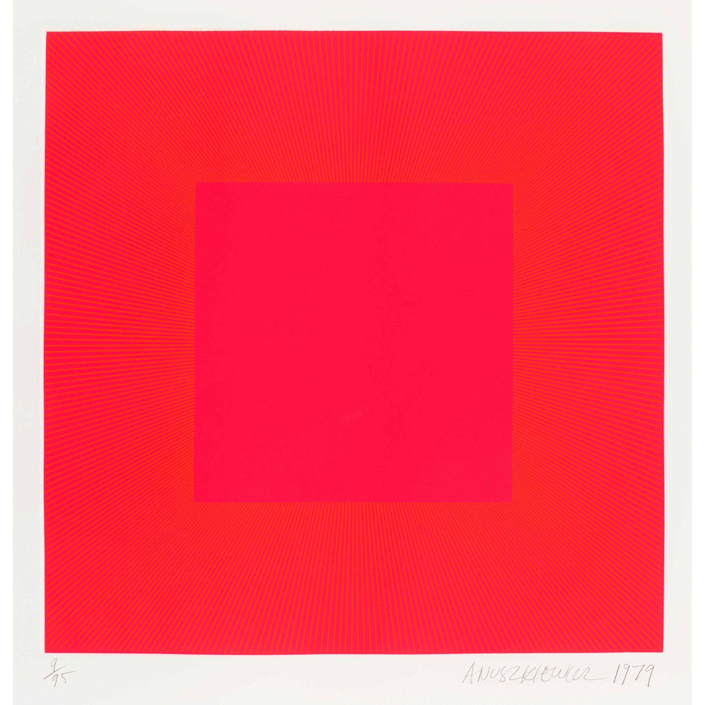 Richard Anuszkiewicz - Red with Gold IV, from Summer Suite