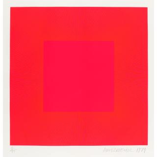 Richard Anuszkiewicz - Red with Gold IV, from Summer Suite