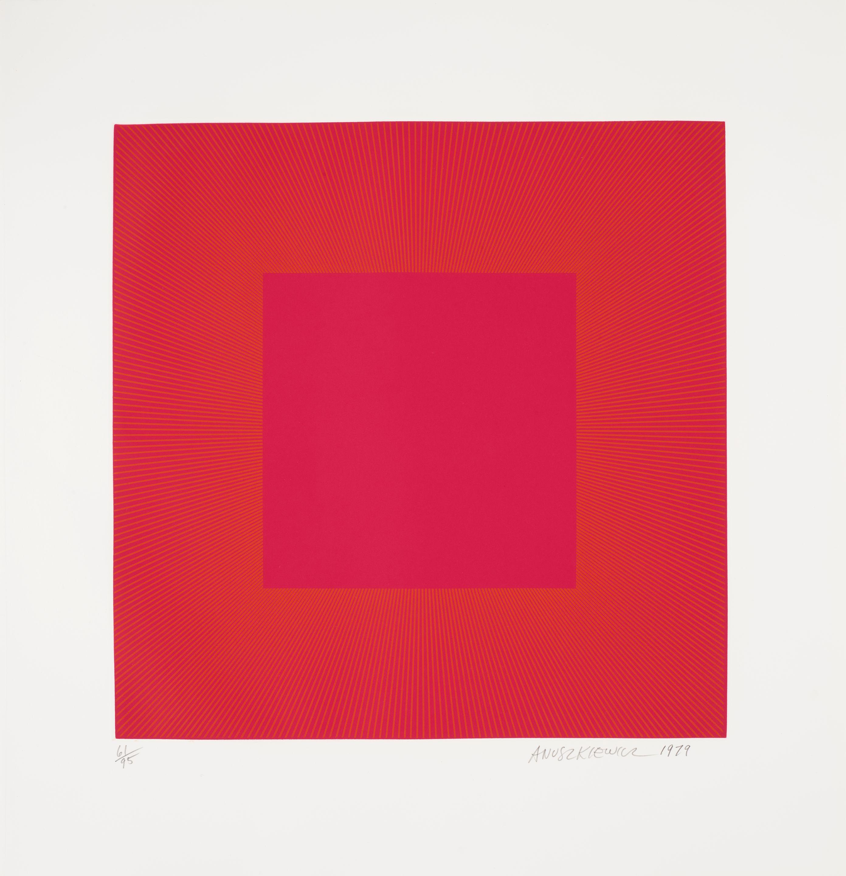Richard Anuszkiewicz - Red with Gold IV, from Summer Suite