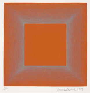 Richard Anuszkiewicz - [Red with Silver], from Summer Suite