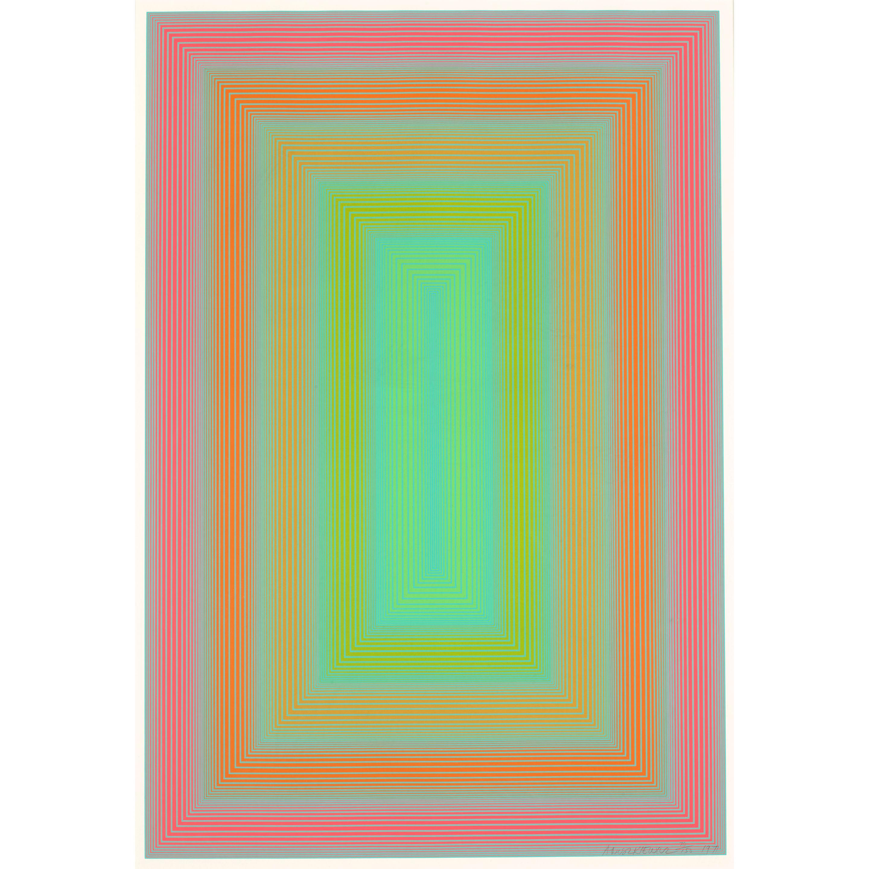 Richard Anuszkiewicz - Rosafied; Veridified (2 works)