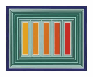 Richard Anuszkiewicz - Temple Of The Evening Sunset With Dark Blue