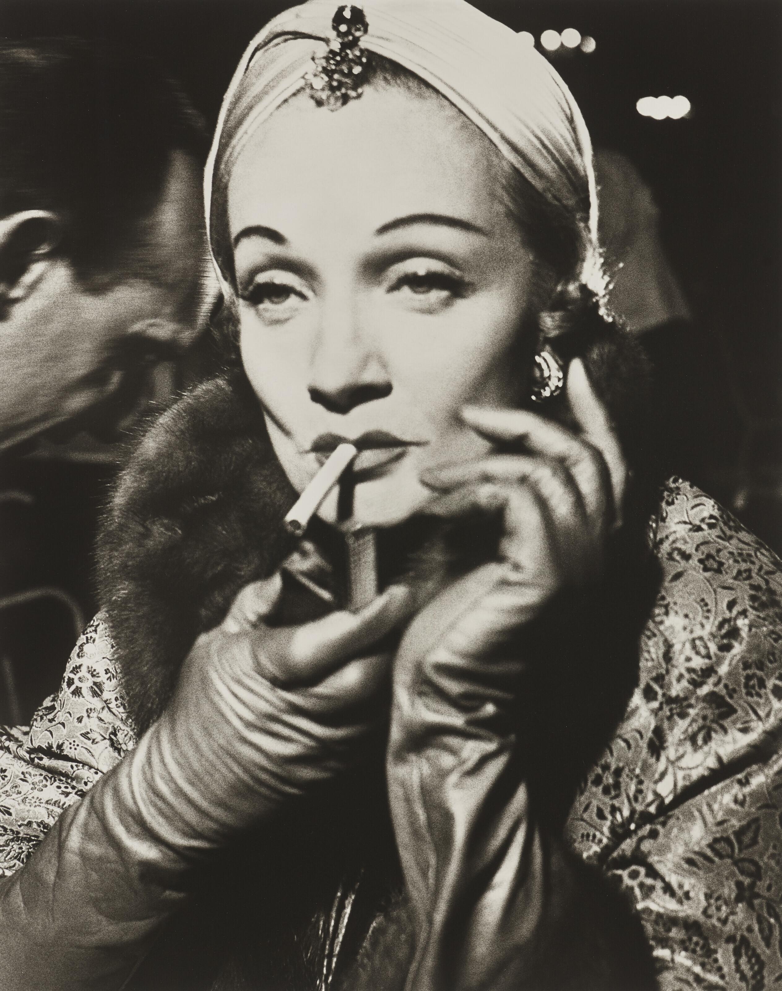 Richard Avedon - Marlene Dietrich, turban by Dior, the Ritz, Paris, August 1955
