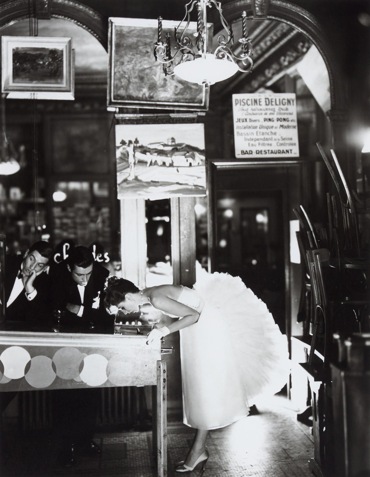 Richard Avedon - \'Suzy Parker, Evening Dress by Lanvin-Castillo, Café des Beaux Arts, Paris\', August 1956