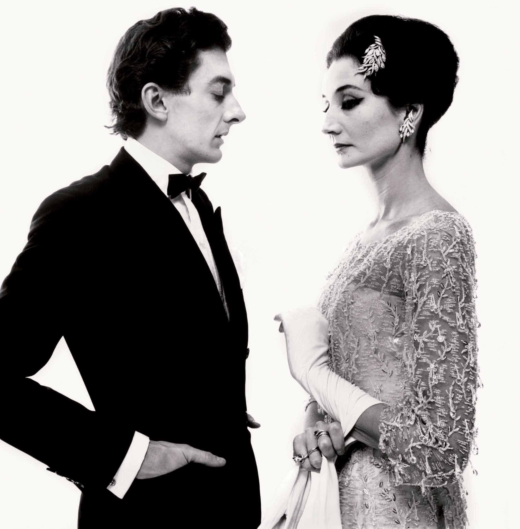 Richard Avedon - Vicomtesse Jacqueline de Ribes and Raymundo de Larrain, New York studio, May 1961