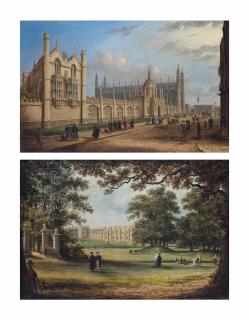 Richard Bankes Harraden - View Of King\'S College, Cambridge; And View Of The Provost\'S Lodge, King\'S College, Cambridge