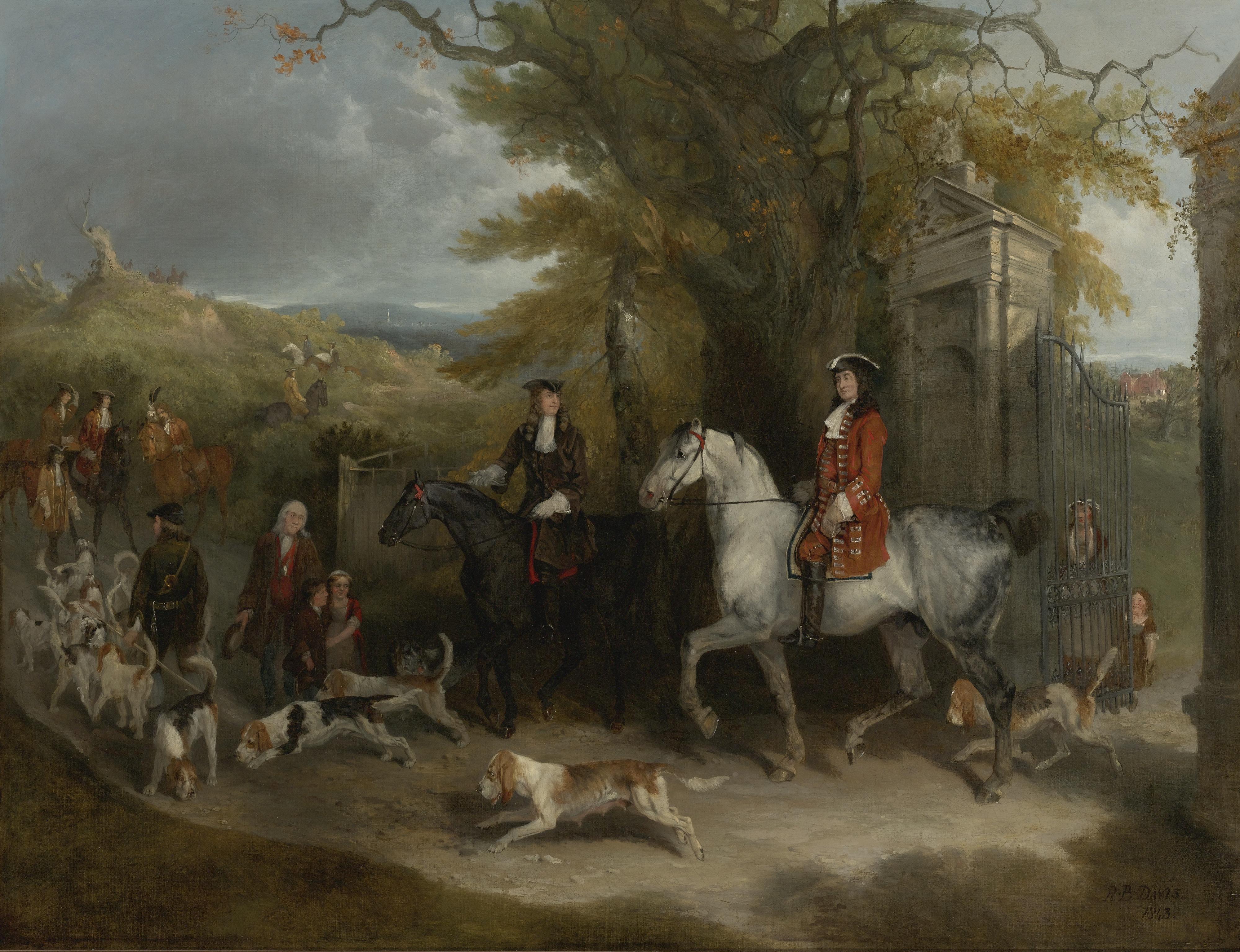 Richard Barrett Davis - British sir Roger De Coverly And His Hounds