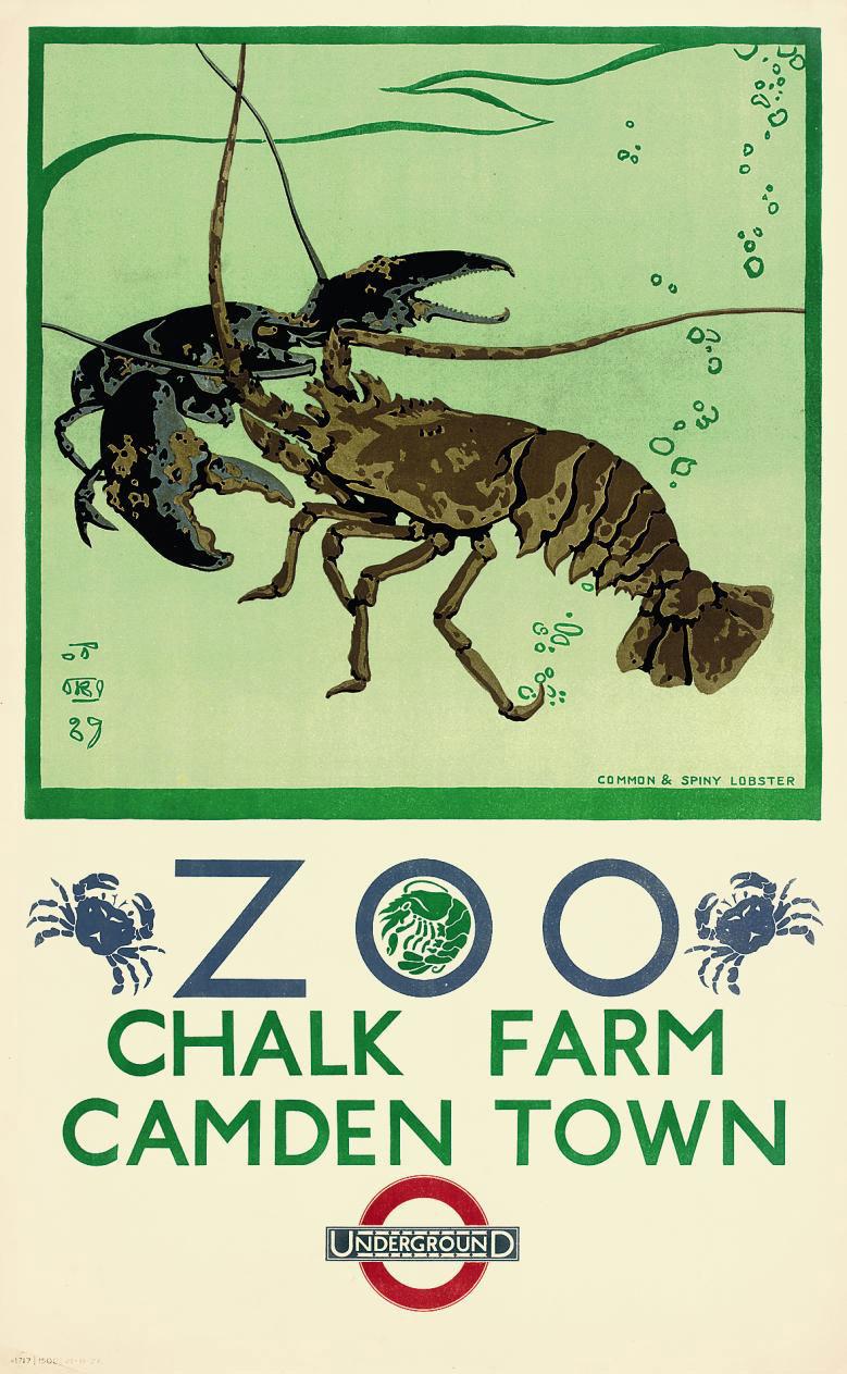 Richard Barrett Talbot Kelly - Zoo, Common & Spiny Lobster