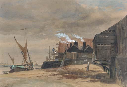 Richard Beavis, R.W.S. - Harwich old harbour, low water
