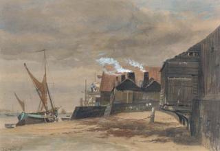 Richard Beavis, R.W.S. - Harwich old harbour, low water