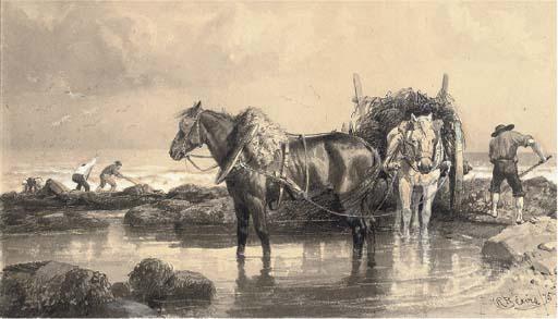 Richard Beavis, R.W.S. - The kelp gatherers