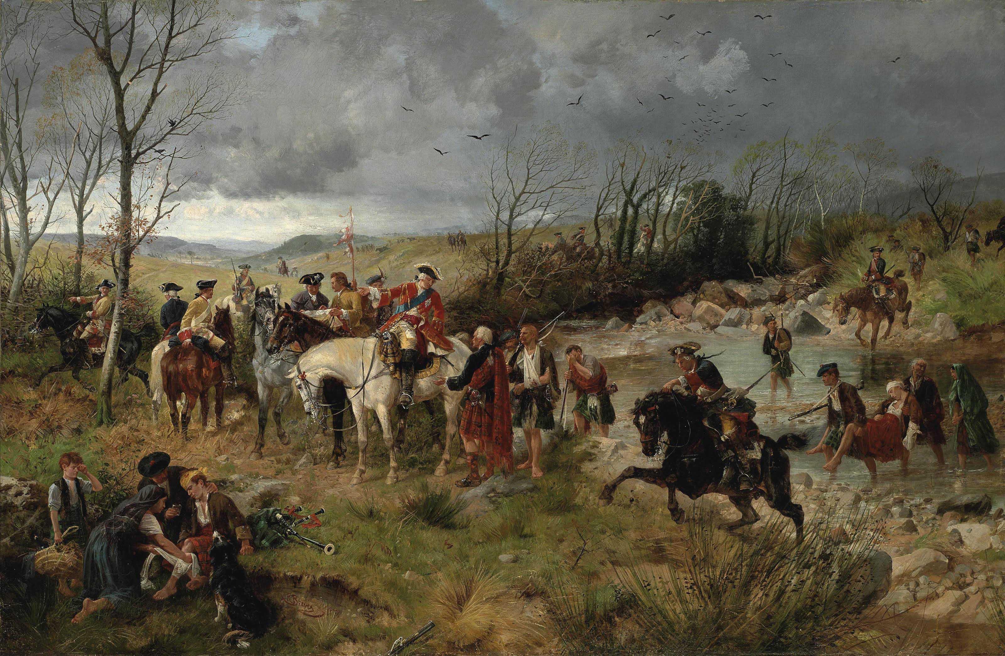 Richard Beavis - Halt Of Prince Charles Edward On The Banks Of The Nairne