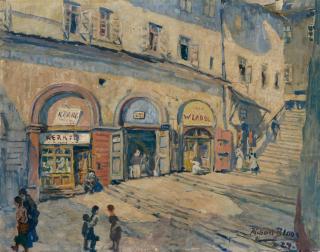 Richard Bloos - Aufgang zum Hradschin, Prag