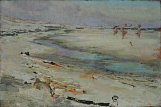 Richard Blossom Farley - Children on a beach