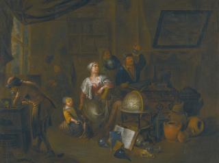 Richard Brakenburg - An Alchemist\'S Shop