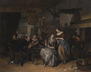 Richard Brakenburgh - A Tavern Interior With Card Players