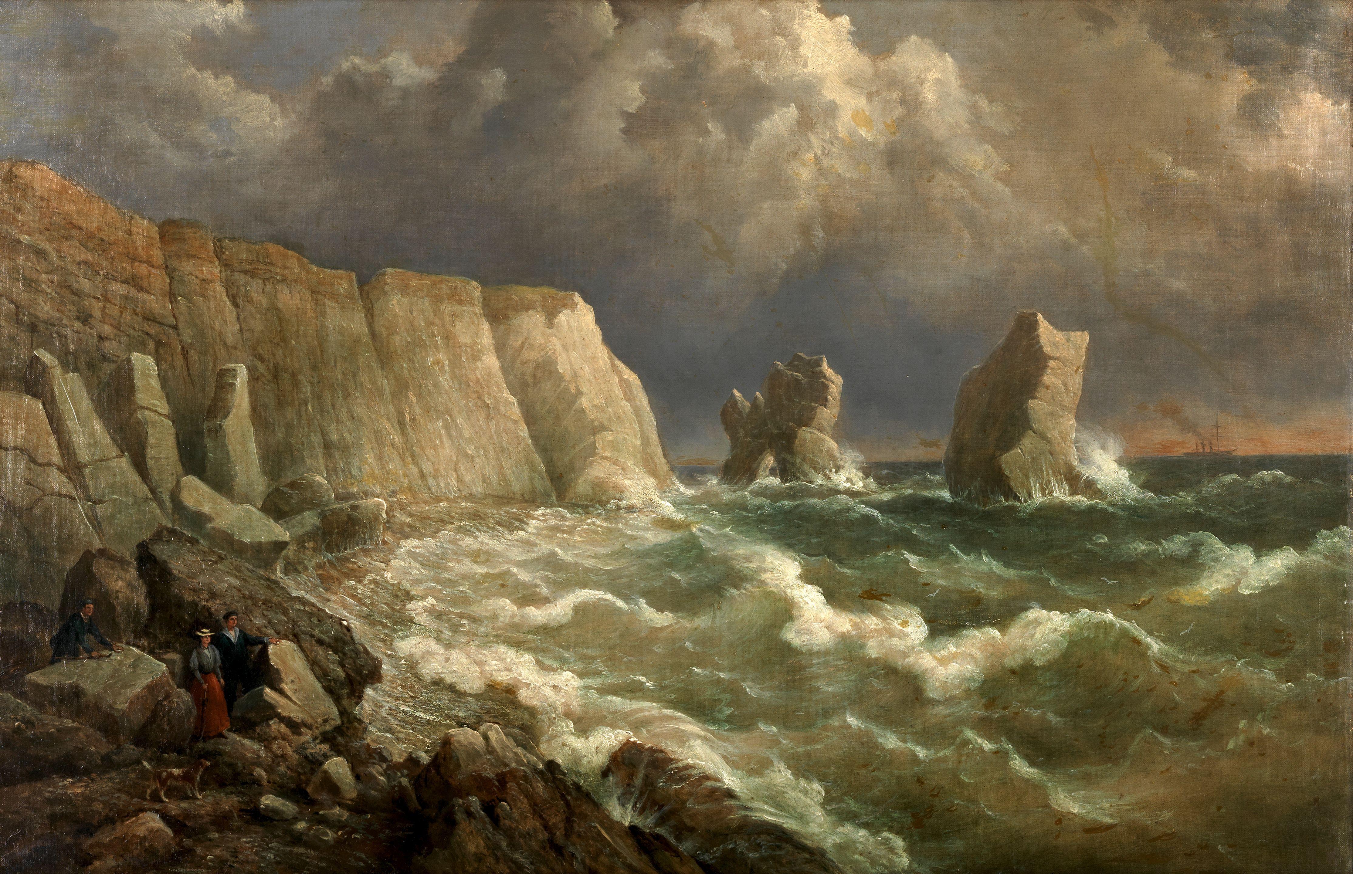 Richard Brydges Beechey - The Freshwater Bay Arch and Stag Rocks, Isle of Wight