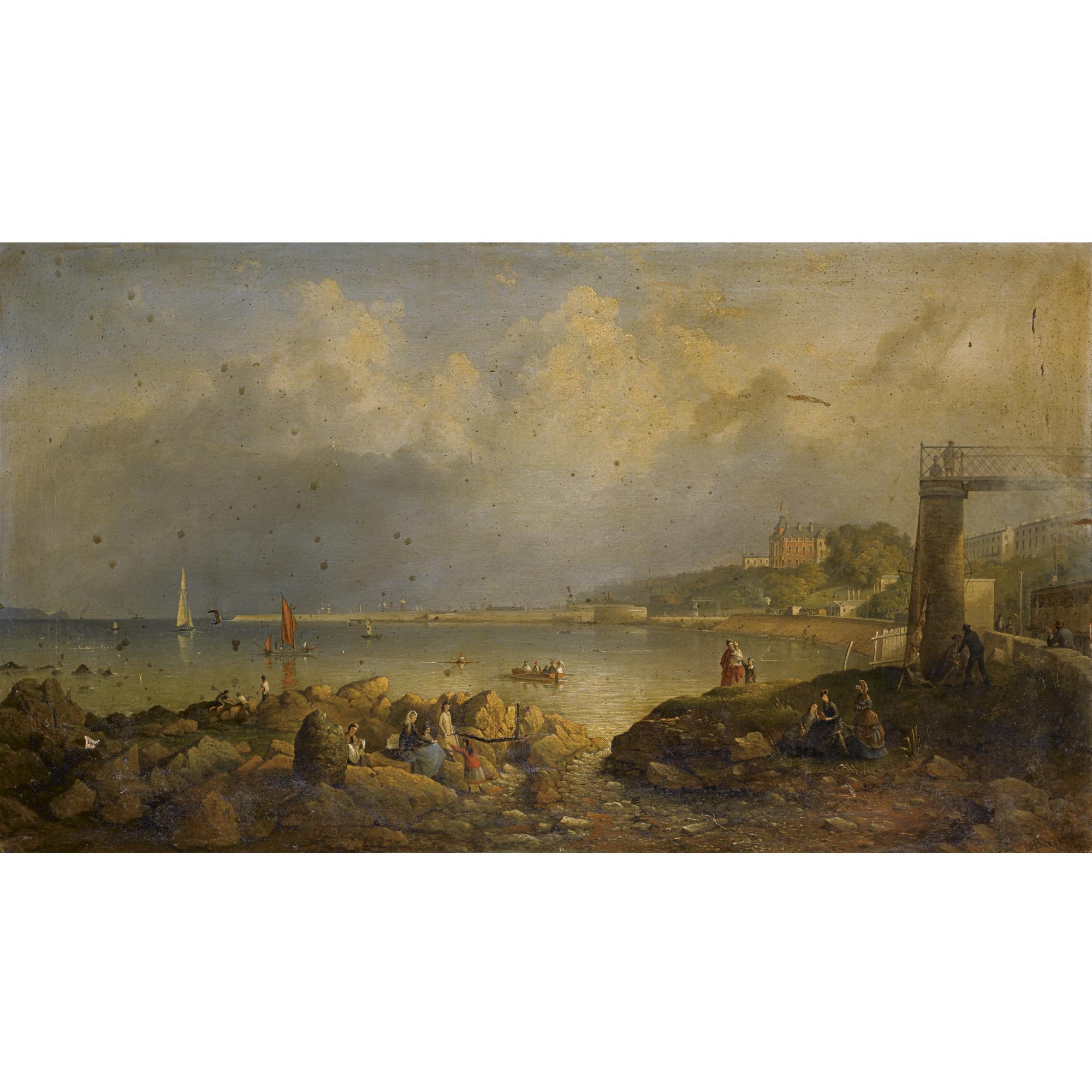 Richard Brydges Beechey - View Of Part Of Dublin Bay, From The Rocks Between Salthill And Seapoint Stations