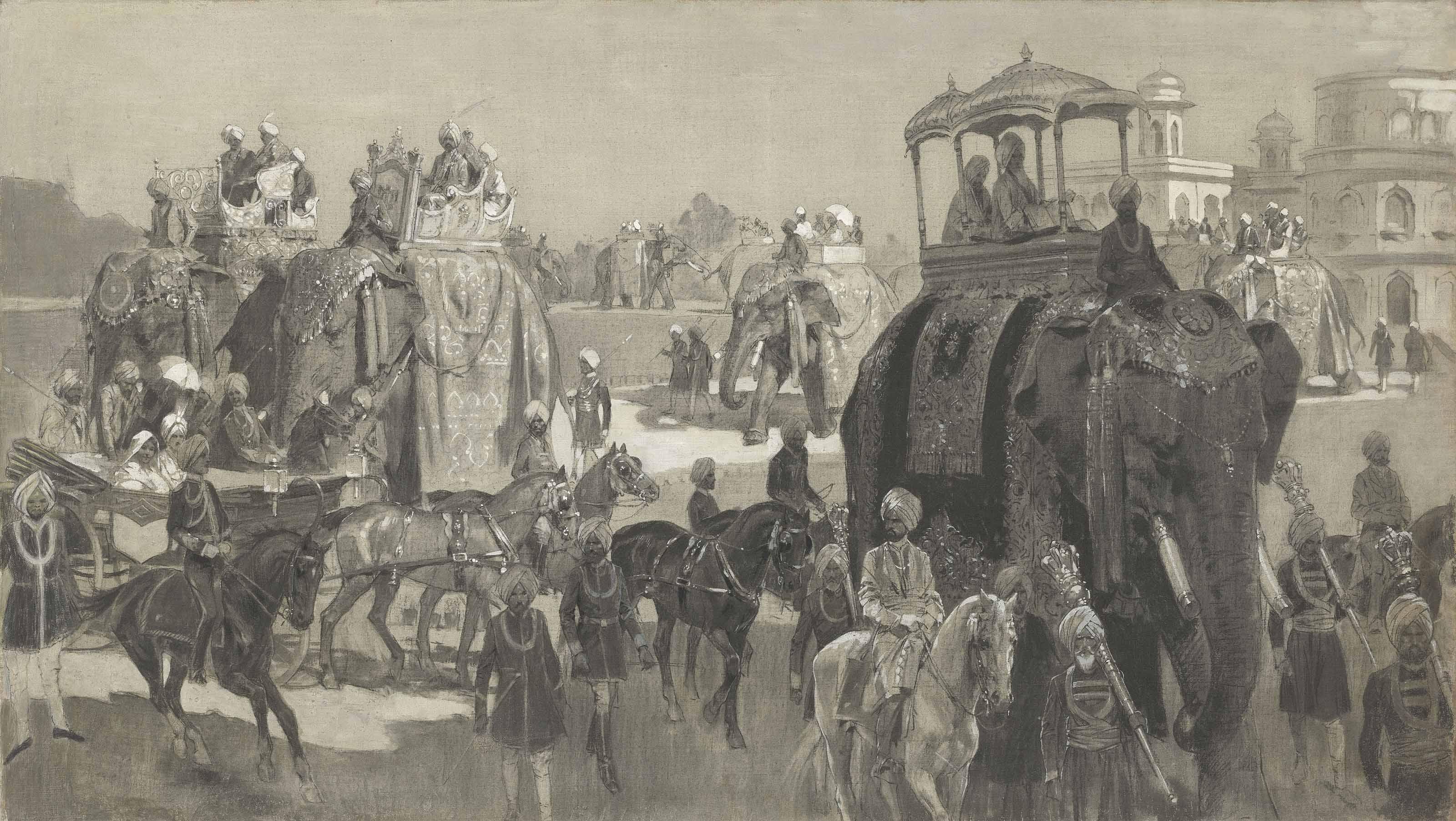 Richard Caton Woodville Jr - The Duke Of Clarence On His Indian Tour, 1889-1890