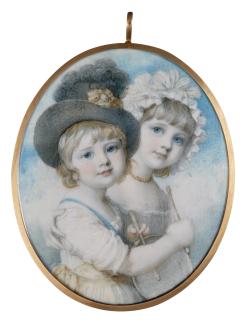 Richard Cosway, R.A. - A Double Portrait Of Lady Anne Compton Cavendish (1787-1871) And Her Brother Henry Frederick Compton Cavendish (1789-1873)