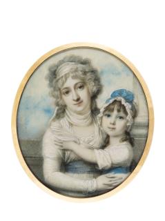 Richard Cosway, R.A. - Portrait Of A Mother And Child, Circa 1795
