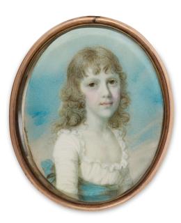 Richard Cosway, R.A. - Portrait Of A Young Girl, Traditionally Identifed As Mary Spencer Shirley (1784-1820), Circa 1795